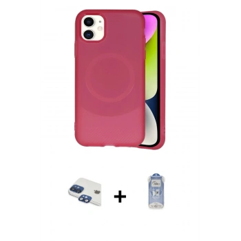 MARSİLYAN™- iPhone 11 Kılıf Ufuk Serisi - Siyah Joko Magic 5D Cam + Pers Alüminyum Kamera Lens - LT