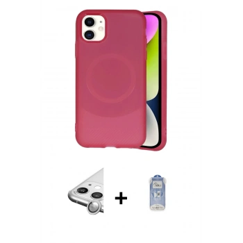 MARSİLYAN™- iPhone 11 Kılıf Ufuk Serisi - Siyah Joko Magic 5D Cam + Raze Metal Kamera Lens - GS