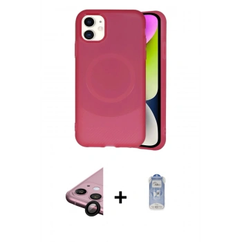 MARSİLYAN™- iPhone 11 Kılıf Ufuk Serisi - Siyah Joko Magic 5D Cam + Raze Metal Kamera Lens - SH