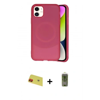 MARSİLYAN™- iPhone 11 Kılıf Ufuk Serisi - Siyah Joko Magic 5D Hayalet Cam + Rainbow Kamera Lens Koruma Cam - KI