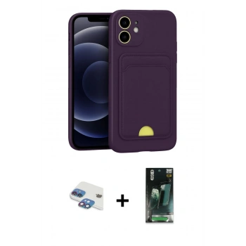 MARSİLYAN™- iPhone 11 Kılıf Vadi Çizgi Prime - Şeffaf 360 Full Body Arka Koruyucu + Pers Alüminyum Kamera Lens - GI