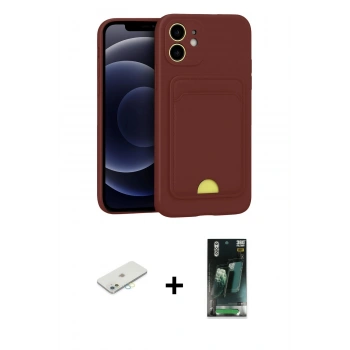 MARSİLYAN™- iPhone 11 Kılıf Vadi Çizgi Prime - Şeffaf 360 Full Body Arka Koruyucu + Renkli Kamera Lens Koruma Cam - SI