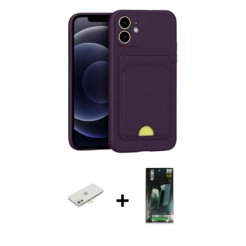 MARSİLYAN™- iPhone 11 Kılıf Vadi Çizgi Prime - Şeffaf 360 Full Body Arka Koruyucu + Renkli Kamera Lens Koruma Cam - SI