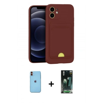 MARSİLYAN™- iPhone 11 Kılıf Vadi Çizgi Prime - Şeffaf 360 Full Body Arka Koruyucu + Neon Fosforlu Kamera Lens - TU