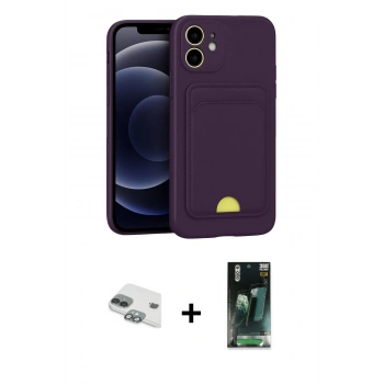 MARSİLYAN™- iPhone 11 Kılıf Vadi Çizgi Prime - Şeffaf 360 Full Body Arka Koruyucu + Pers Alüminyum Kamera Lens - YL