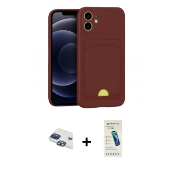 MARSİLYAN™- iPhone 11 Kılıf Vadi Çizgi Prime - Şeffaf Pasifik Cam Ekran Koruyucu + Pers Alüminyum Kamera Lens - LT