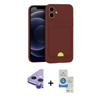 MARSİLYAN™- iPhone 11 Kılıf Vadi Çizgi Prime - Şeffaf Royal Nano Ekran Koruyucu + Raze Metal Kamera Lens - MR