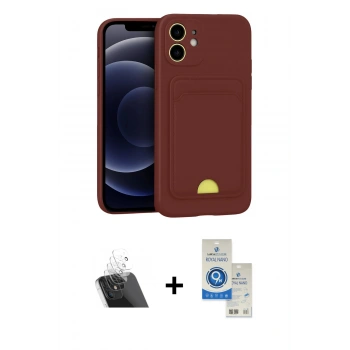 MARSİLYAN™- iPhone 11 Kılıf Vadi Çizgi Prime - Şeffaf Royal Nano Ekran Koruyucu + Kamera Lens Koruma Cam - SF