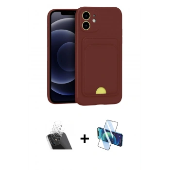 MARSİLYAN™- iPhone 11 Kılıf Vadi Çizgi Prime - Siyah 3D Antistatik Seramik Nano Ekran Koruyucu + Kamera Lens Koruma Cam - SF