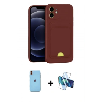 MARSİLYAN™- iPhone 11 Kılıf Vadi Çizgi Prime - Siyah 3D Antistatik Seramik Nano Ekran Koruyucu + Neon Fosforlu Kamera Lens - TU