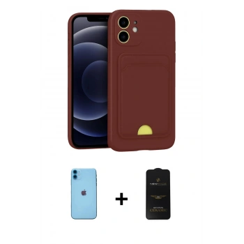 MARSİLYAN™- iPhone 11 Kılıf Vadi Çizgi Prime - Siyah 6D Antistatik Mat Seramik Hayalet Nano Ekran Koruyucu + Neon Fosforlu Kamera Lens - MI