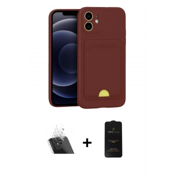 MARSİLYAN™- iPhone 11 Kılıf Vadi Çizgi Prime - Siyah 6D Antistatik Mat Seramik Hayalet Nano Ekran Koruyucu + Kamera Lens Koruma Cam - SF