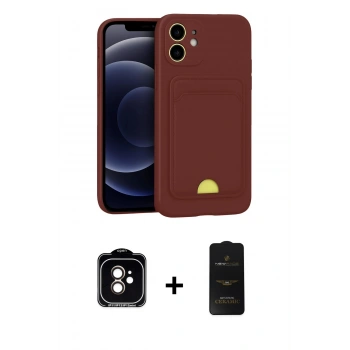 MARSİLYAN™- iPhone 11 Kılıf Vadi Çizgi Prime - Siyah 6D Antistatik Mat Seramik Hayalet Nano Ekran Koruyucu + PVD Metal Kamera Lens - TU