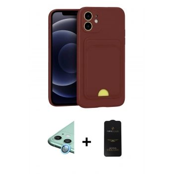 MARSİLYAN™- iPhone 11 Kılıf Vadi Çizgi Prime - Siyah 6D Antistatik Mat Seramik Hayalet Nano Ekran Koruyucu + Raze Metal Kamera Lens - MI