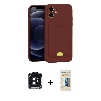 MARSİLYAN™- iPhone 11 Kılıf Vadi Çizgi Prime - Siyah 6D Mat Seramik Hayalet Nano Ekran Koruyucu + PVD Metal Kamera Lens - SH