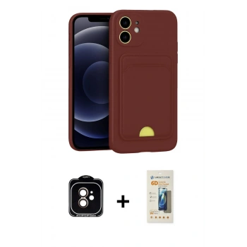 MARSİLYAN™- iPhone 11 Kılıf Vadi Çizgi Prime - Siyah 6D Mat Seramik Hayalet Nano Ekran Koruyucu + PVD Metal Kamera Lens - TU
