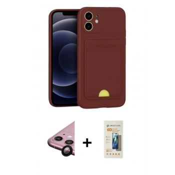 MARSİLYAN™- iPhone 11 Kılıf Vadi Çizgi Prime - Siyah 6D Mat Seramik Hayalet Nano Ekran Koruyucu + Raze Metal Kamera Lens - SH