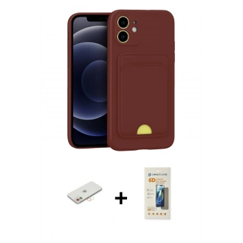 MARSİLYAN™- iPhone 11 Kılıf Vadi Çizgi Prime - Siyah 6D Mat Seramik Hayalet Nano Ekran Koruyucu + Renkli Kamera Lens Koruma Cam - YL