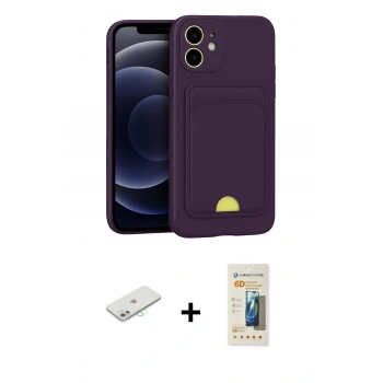 MARSİLYAN™- iPhone 11 Kılıf Vadi Çizgi Prime - Siyah 6D Mat Seramik Hayalet Nano Ekran Koruyucu + Renkli Kamera Lens Koruma Cam - SI