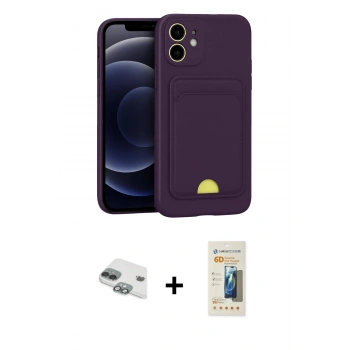 MARSİLYAN™- iPhone 11 Kılıf Vadi Çizgi Prime - Siyah 6D Mat Seramik Hayalet Nano Ekran Koruyucu + Pers Alüminyum Kamera Lens - YL