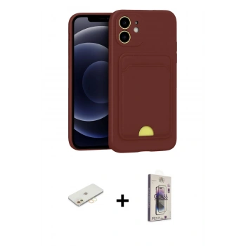 MARSİLYAN™- iPhone 11 Kılıf Vadi Çizgi Prime - Siyah Bilvis 3D Cam Ekran Koruyucu + Renkli Kamera Lens Koruma Cam - SI