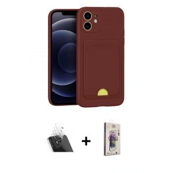MARSİLYAN™- iPhone 11 Kılıf Vadi Çizgi Prime - Siyah Bilvis 3D Cam Ekran Koruyucu + Kamera Lens Koruma Cam - SF