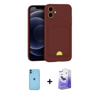 MARSİLYAN™- iPhone 11 Kılıf Vadi Çizgi Prime - Siyah Bilvis 5in1 5D Magic Hayalet Cam Ekran Koruyucu + Neon Fosforlu Kamera Lens - MI