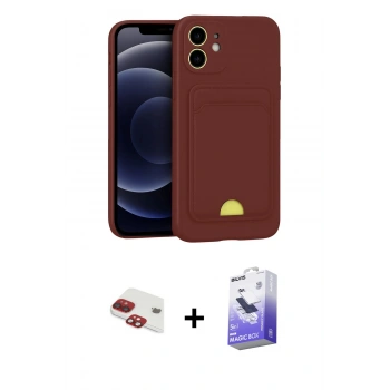 MARSİLYAN™- iPhone 11 Kılıf Vadi Çizgi Prime - Siyah Bilvis 5in1 5D Magic Hayalet Cam Ekran Koruyucu + Pers Alüminyum Kamera Lens - KI