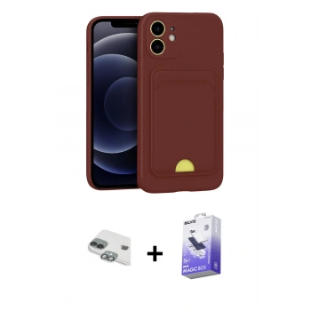 MARSİLYAN™- iPhone 11 Kılıf Vadi Çizgi Prime - Siyah Bilvis 5in1 5D Magic Hayalet Cam Ekran Koruyucu + Pers Alüminyum Kamera Lens - YL
