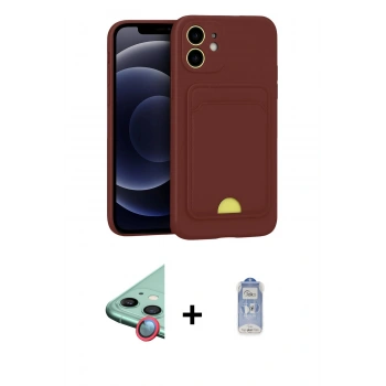 MARSİLYAN™- iPhone 11 Kılıf Vadi Çizgi Prime - Siyah Joko Magic 5D Cam + Raze Metal Kamera Lens - KI