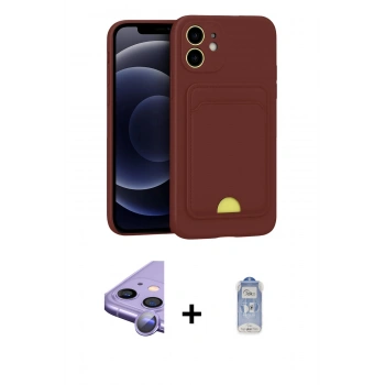 MARSİLYAN™- iPhone 11 Kılıf Vadi Çizgi Prime - Siyah Joko Magic 5D Cam + Raze Metal Kamera Lens - MR