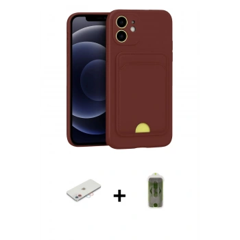 MARSİLYAN™- iPhone 11 Kılıf Vadi Çizgi Prime - Siyah Joko Magic 5D Hayalet Cam + Renkli Kamera Lens Koruma Cam - PE