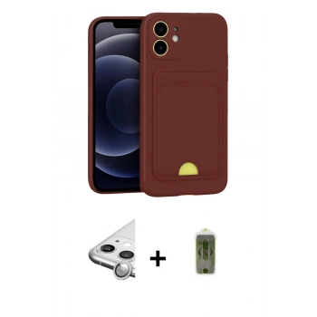 MARSİLYAN™- iPhone 11 Kılıf Vadi Çizgi Prime - Siyah Joko Magic 5D Hayalet Cam + Raze Metal Kamera Lens - GS