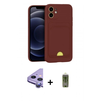 MARSİLYAN™- iPhone 11 Kılıf Vadi Çizgi Prime - Siyah Joko Magic 5D Hayalet Cam + Raze Metal Kamera Lens - MR
