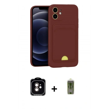 MARSİLYAN™- iPhone 11 Kılıf Vadi Çizgi Prime - Siyah Joko Magic 5D Hayalet Cam + PVD Metal Kamera Lens - TU