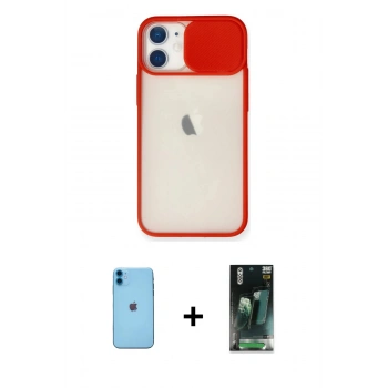 MARSİLYAN™- iPhone 11 Kılıf Vadi Çizgi - Şeffaf 360 Full Body Arka Koruyucu + Neon Fosforlu Kamera Lens - MI