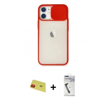 MARSİLYAN™- iPhone 11 Kılıf Vadi Çizgi - Şeffaf Uv Polymer Nano Ekran Koruyucu + Rainbow Kamera Lens Koruma Cam - KI