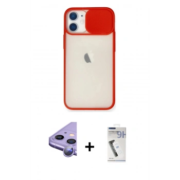 MARSİLYAN™- iPhone 11 Kılıf Vadi Çizgi - Şeffaf Uv Polymer Nano Ekran Koruyucu + Raze Metal Kamera Lens - MR