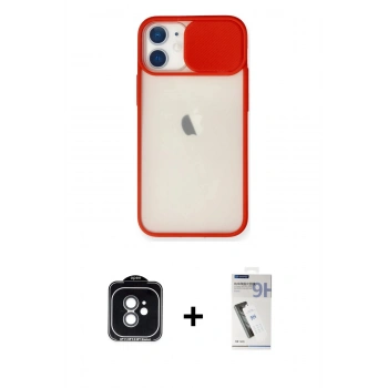 MARSİLYAN™- iPhone 11 Kılıf Vadi Çizgi - Şeffaf Uv Polymer Nano Ekran Koruyucu + PVD Metal Kamera Lens - YL