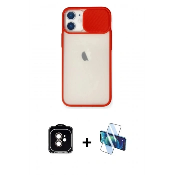 MARSİLYAN™- iPhone 11 Kılıf Vadi Çizgi - Siyah 3D Antistatik Seramik Nano Ekran Koruyucu + PVD Metal Kamera Lens - TU