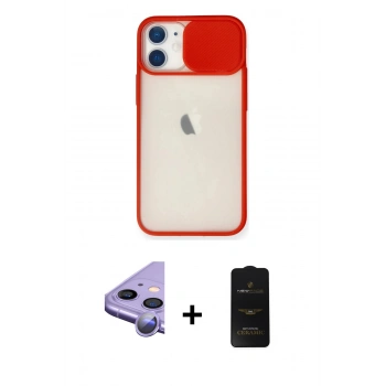 MARSİLYAN™- iPhone 11 Kılıf Vadi Çizgi - Siyah 6D Antistatik Mat Seramik Hayalet Nano Ekran Koruyucu + Raze Metal Kamera Lens - MR