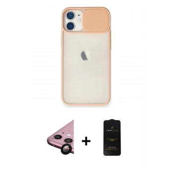 MARSİLYAN™- iPhone 11 Kılıf Vadi Çizgi - Siyah 6D Antistatik Mat Seramik Hayalet Nano Ekran Koruyucu + Raze Metal Kamera Lens - SH