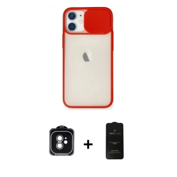 MARSİLYAN™- iPhone 11 Kılıf Vadi Çizgi - Siyah 6D Antistatik Mat Seramik Hayalet Nano Ekran Koruyucu + PVD Metal Kamera Lens - YL