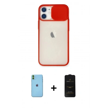 MARSİLYAN™- iPhone 11 Kılıf Vadi Çizgi - Siyah 6D Antistatik Mat Seramik Hayalet Nano Ekran Koruyucu + Neon Fosforlu Kamera Lens - YL