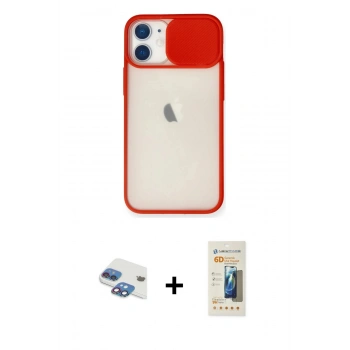 MARSİLYAN™- iPhone 11 Kılıf Vadi Çizgi - Siyah 6D Mat Seramik Hayalet Nano Ekran Koruyucu + Pers Alüminyum Kamera Lens - GI