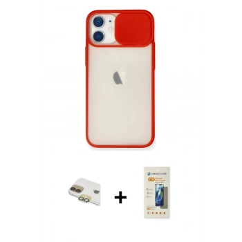 MARSİLYAN™- iPhone 11 Kılıf Vadi Çizgi - Siyah 6D Mat Seramik Hayalet Nano Ekran Koruyucu + Pers Alüminyum Kamera Lens - GD