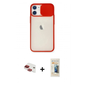 MARSİLYAN™- iPhone 11 Kılıf Vadi Çizgi - Siyah 6D Mat Seramik Hayalet Nano Ekran Koruyucu + Pers Alüminyum Kamera Lens - KI