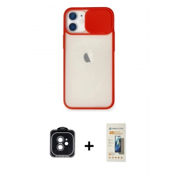 MARSİLYAN™- iPhone 11 Kılıf Vadi Çizgi - Siyah 6D Mat Seramik Hayalet Nano Ekran Koruyucu + PVD Metal Kamera Lens - SH