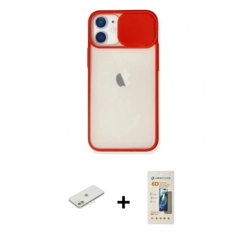 MARSİLYAN™- iPhone 11 Kılıf Vadi Çizgi - Siyah 6D Mat Seramik Hayalet Nano Ekran Koruyucu + Renkli Kamera Lens Koruma Cam - TU