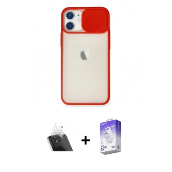 MARSİLYAN™- iPhone 11 Kılıf Vadi Çizgi - Siyah Bilvis 5in1 3D Magic Cam Ekran Koruyucu + Kamera Lens Koruma Cam - SF